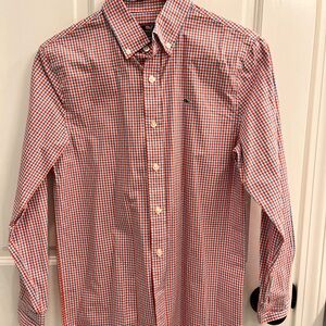 Boys Vineyard Vines Red and Blue Checkered Shirt size 10-12
